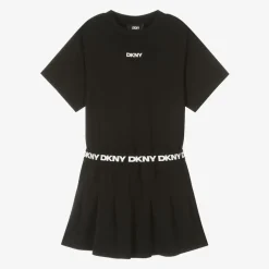 DKNY Girls Black Viscose Dress Discount