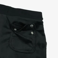 Juicy Couture Girls Black Wide Leg Velour Joggers Sale