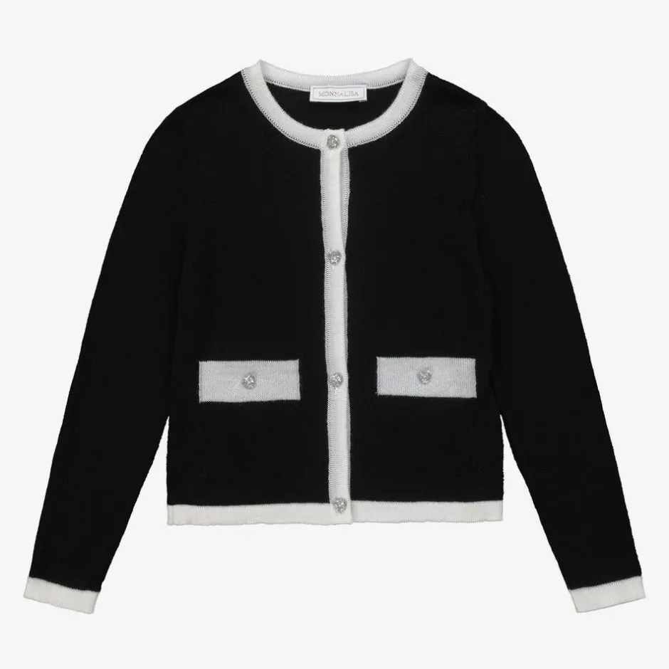 Monnalisa Girls Black Wool Cardigan Hot
