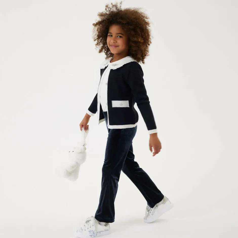 Monnalisa Girls Black Wool Cardigan Hot