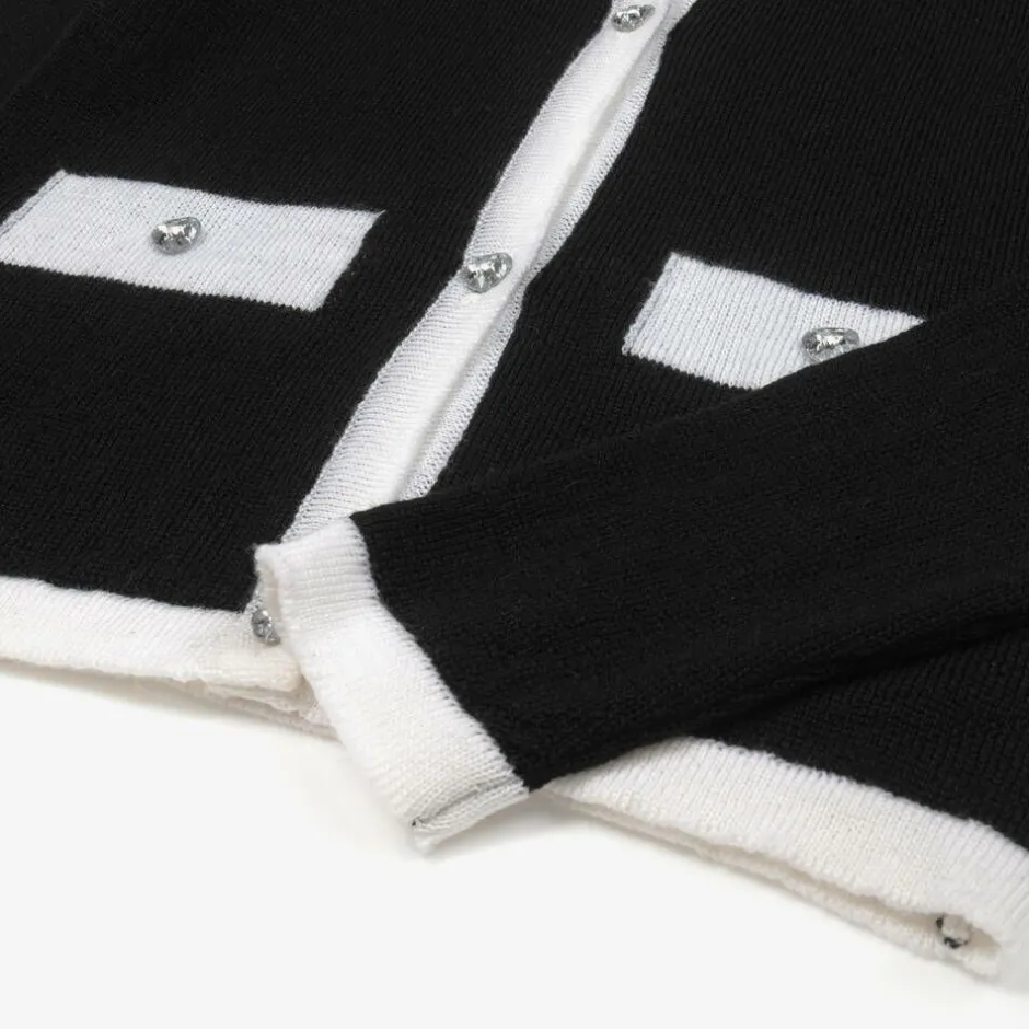 Monnalisa Girls Black Wool Cardigan Hot