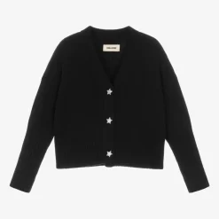 Zadigamp;Voltaire Girls Black Wool Cropped Cardigan Sale
