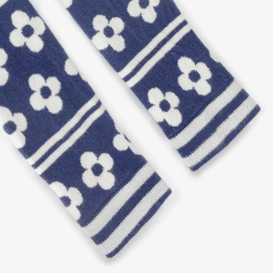 Mini Rodini Girls Blue & Brown Cotton Leggings (2 Pack) Hot