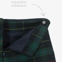 Abel amp; Lula Girls Blue & Green Tartan Viscose Shorts Hot