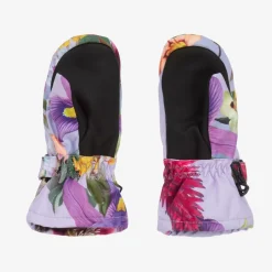 Molo Girls Blue & Lilac Floral Thermal Mittens GradientBloom Online