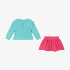 Agatha Ruiz de la Prada Girls Blue & Pink Cotton Skirt Set Sale