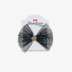 Bowtique London Girls Blue & Gold Hair Clip (10cm)