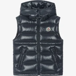Moncler Enfant Girls Blue Ania Down Puffer Gilet Best