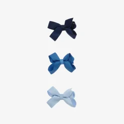 Bowtique London Girls Blue Bow Hair Clips (3 Pack) Best