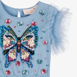 Tutu du Monde Girls Blue Butterfly Tulle Sequin Dress Sale