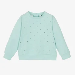 iDO Baby Girls Blue Cotton Diamanté Sweatshirt Outlet