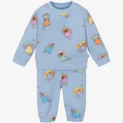 Stella McCartney Kids Girls Blue Cotton Fairies Tracksuit Online