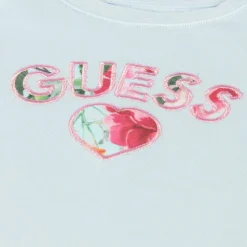 Guess Girls Blue Cotton Floral Top Online