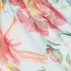 Guess Girls Blue Cotton Floral Top Online