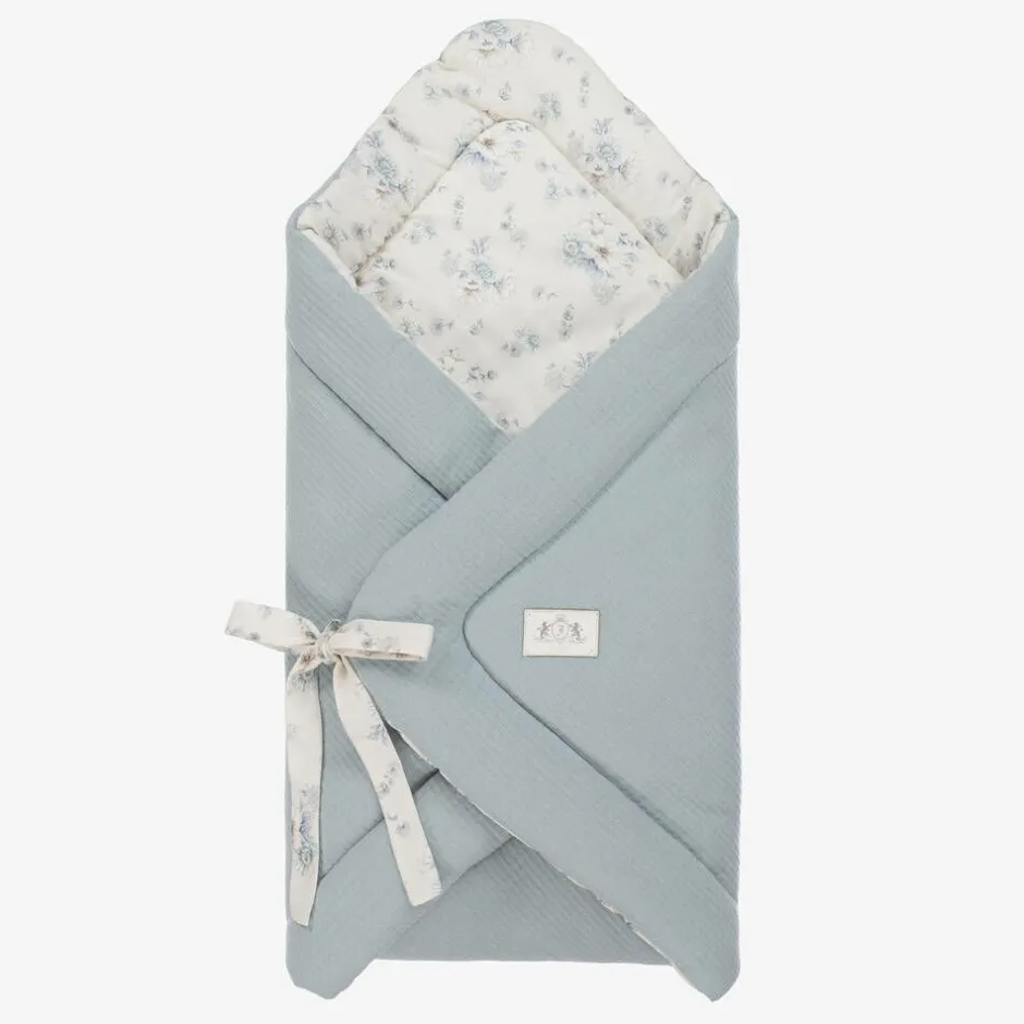 Jamiks Girls Blue Cotton Floral Nest