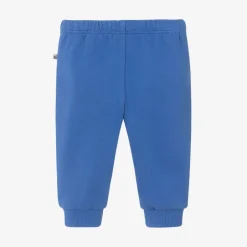 Frugi Girls Blue Cotton Flower-Patch Joggers Discount