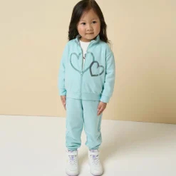 iDO Baby Girls Blue Cotton Heart Tracksuit Outlet