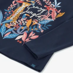 Boboli Girls Blue Cotton Jungle Top