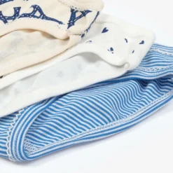 Petit Bateau Girls Blue Cotton Knickers (3 Pack) Hot