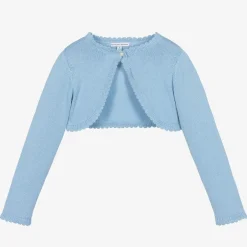 Beatrice amp; George Girls Blue Cotton Knit Bolero Cardigan Sale