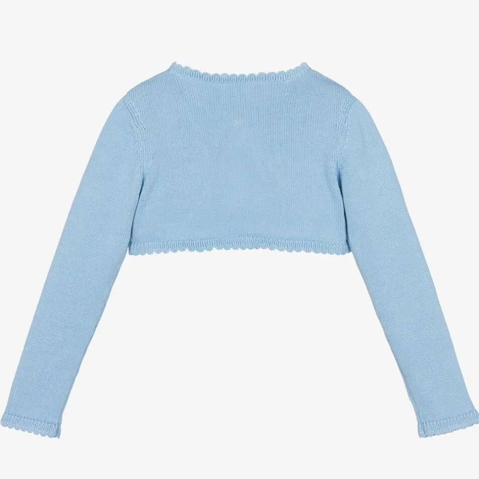 Beatrice amp; George Girls Blue Cotton Knit Bolero Cardigan Sale