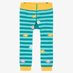 Powell Craft Girls Blue Cotton Leggings Clearance
