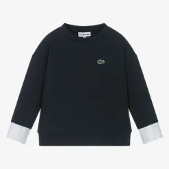 Lacoste Girls Blue Cotton Sweatshirt Clearance