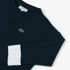 Lacoste Girls Blue Cotton Sweatshirt Clearance
