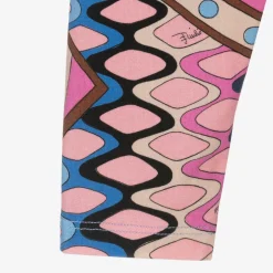PUCCI Girls Blue Cotton Vivara Leggings Outlet
