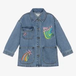 Stella McCartney Kids Girls Blue Denim Embroidered Jacket Best