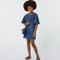 Chloé Girls Blue Denim Sliders Clearance