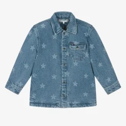 Tommy Hilfiger Girls Blue Denim Stars Overshirt Discount
