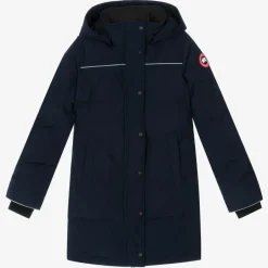 Canada Goose Girls Blue Down Padded Juniper Parka Coat