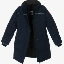 Canada Goose Girls Blue Down Padded Juniper Parka Coat