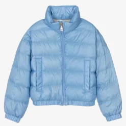 Moncler Enfant Girls Blue Down Padded Musa Jacket Outlet
