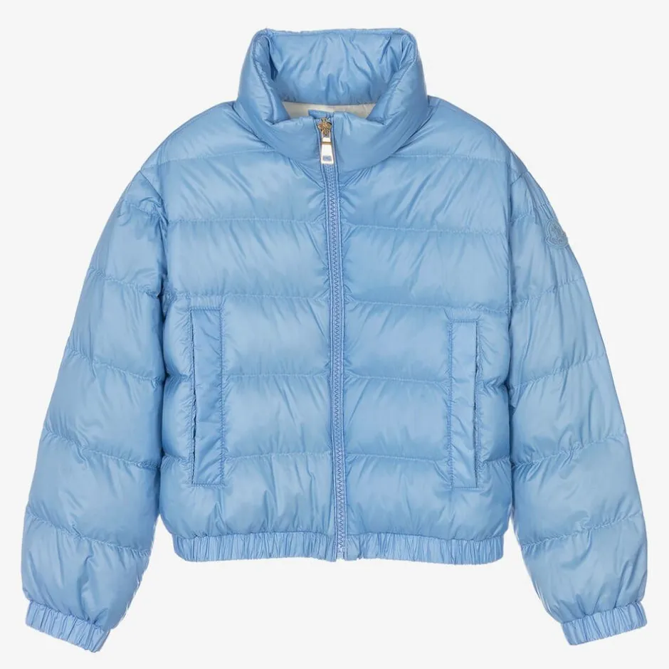 Moncler Enfant Girls Blue Down Padded Musa Jacket Outlet