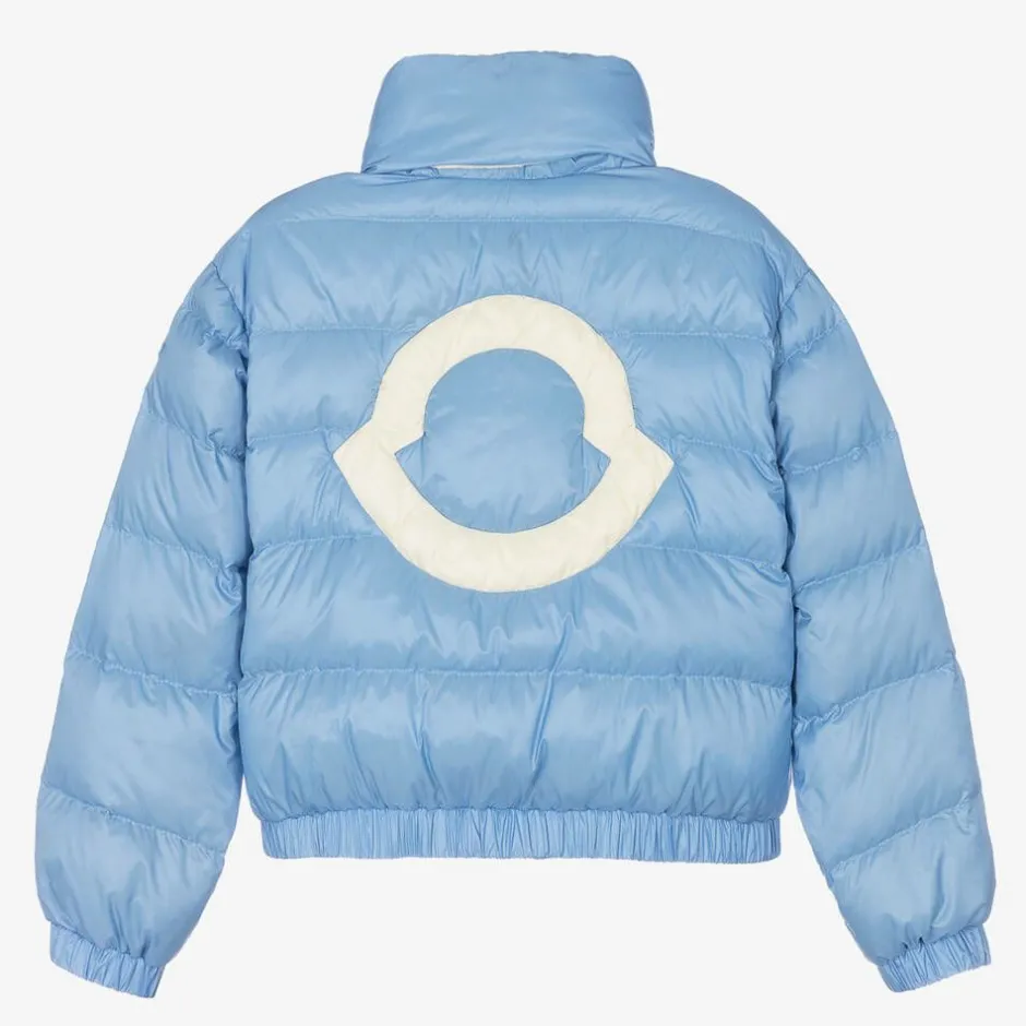 Moncler Enfant Girls Blue Down Padded Musa Jacket Outlet