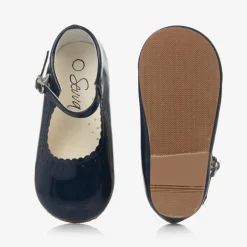 Sevva Girls Blue Faux Patent Leather Shoes Outlet