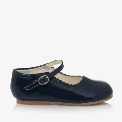 Sevva Girls Blue Faux Patent Leather Shoes Outlet