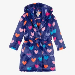 Hatley Girls Blue Fleece Dressing Gown Hot