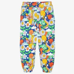 Frugi Girls Blue Floral Organic Cotton Joggers Hot