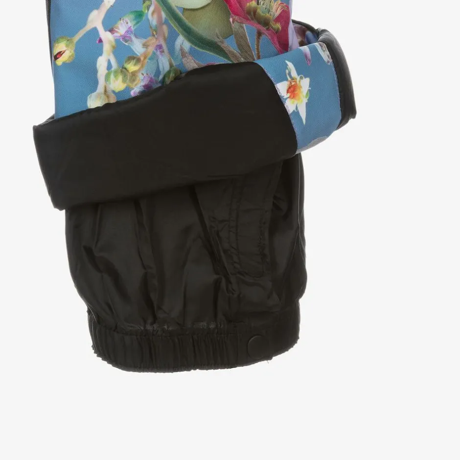 Molo Girls Blue Floral Ski Salopettes Online