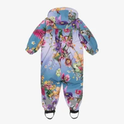Molo Girls Blue Floral Snowsuit Outlet