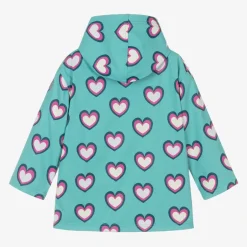 Hatley Girls Blue Heart Print Raincoat Best