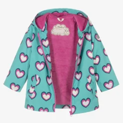 Hatley Girls Blue Heart Print Raincoat Best