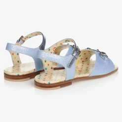 Gucci Girls Blue Horsebit Sandals Discount