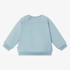 Molo Girls Blue Kitten Cotton Sweatshirt Online