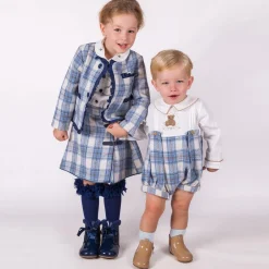 Beau KiD Girls Blue Leather Boots Outlet