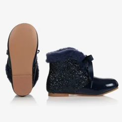 Beau KiD Girls Blue Leather Boots Outlet