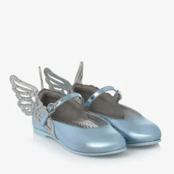 Sophia Webster Mini Girls Blue Leather Heavenly Shoes Online